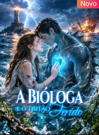Capa da minissérie A Bióloga e o Tritão Ferido