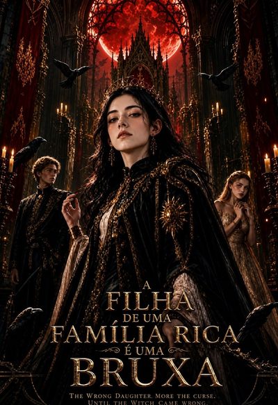Capa da minissérie A Filha de uma Familia Rica É uma Bruxa