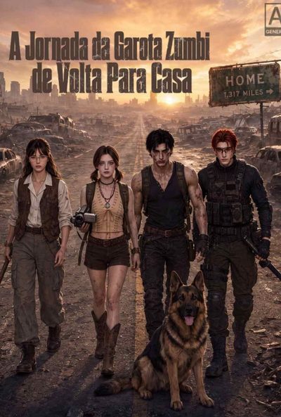 Capa da minissérie A Jornada da Garota Zumbi de Volta para Casa