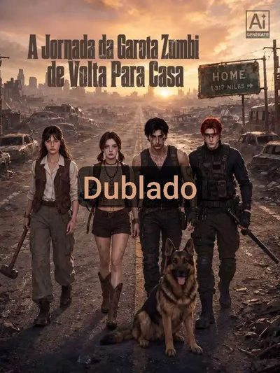 Capa da minissérie A Jornada da Garota Zumbi de Volta Pra Casa -