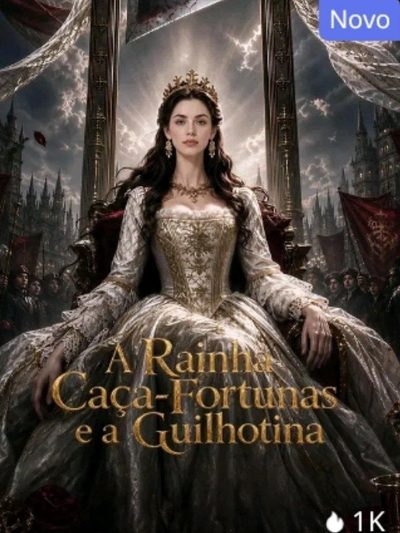Capa da minissérie A Rainha Caça-fortunas e a Guilhotina
