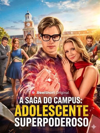 Capa da minissérie A Saga do Campus Adolescente Superpoderoso