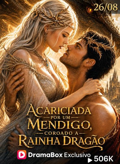 Capa da minissérie Acariciada por um Mendigo, Coroada a Rainha Dragão
