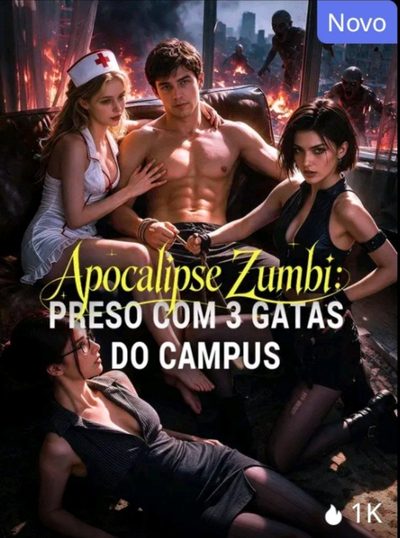 Capa da minissérie Apocalipse Zumbi: Preso com 3 Gatas do Campus
