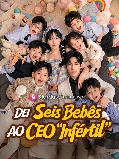 Capa da minissérie Dei Seis Bebês com o CEO "infértil"
