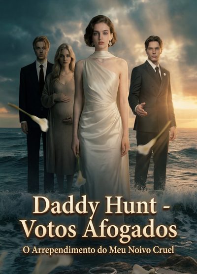 Capa da minissérie Drowned Vows - My Cruel Fiance's Regret - Votos Afogados - O Arrependimento do Meu Noivo Cruel (Feito por IA)
