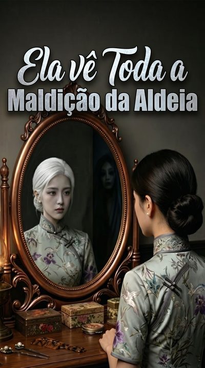 Capa da minissérie Ela Vê Toda a Maldição da Aldeia