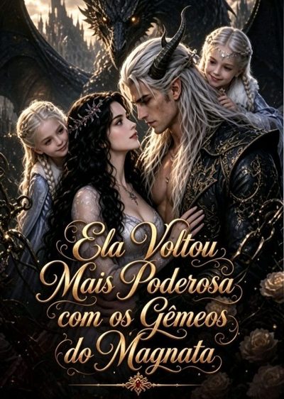 Capa da minissérie Ela Voltou Mais Poderosa com os Gêmeos do Magnata