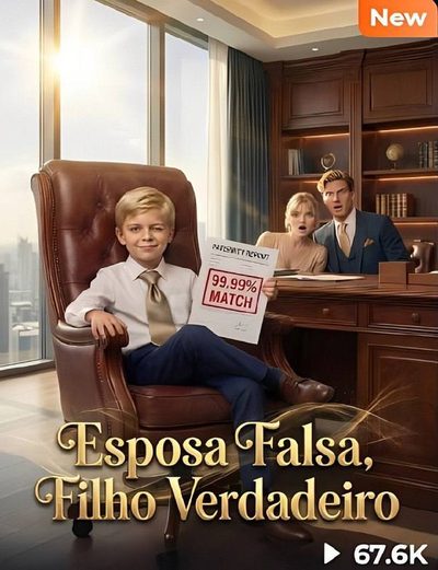 Capa da minissérie Esposa Falsa, Filho Verdadeiro