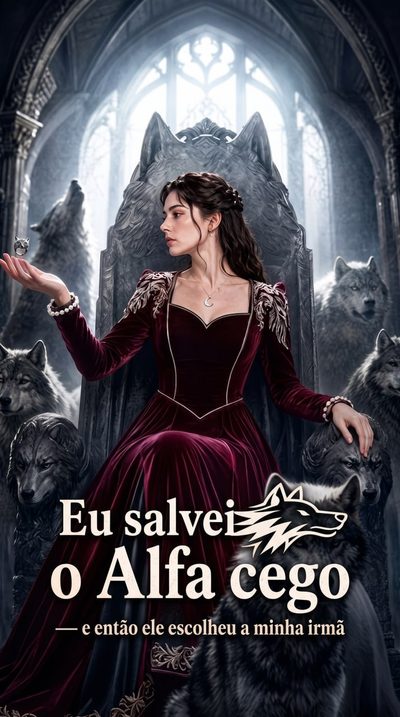 Capa da minissérie EU SALVEI O ALFA CEGO — e então ele escolheu a minha irmã