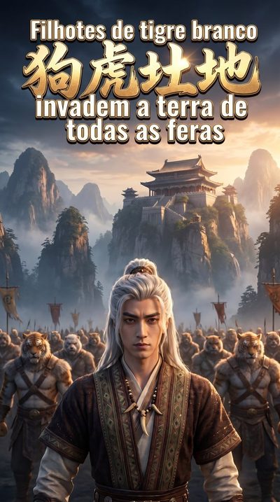 Capa da minissérie Filhotes de tigre branco invadem a terra de todas as feras