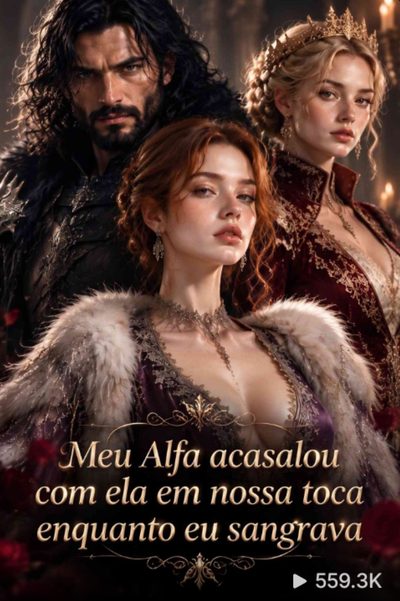 Capa da minissérie Meu Alfa Acasalou com Ela em Nossa Toca Enquanto Eu Sangrava -