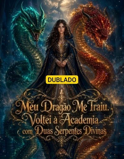 Capa da minissérie Meu Dragão Me Traiu. Voltei a Academia com Duas Serpentes Divinas _dublado