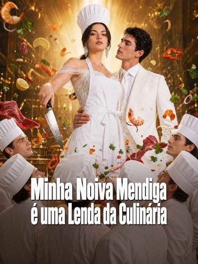 Capa da minissérie Minha Noiva Mendiga É uma Lenda da Culinária