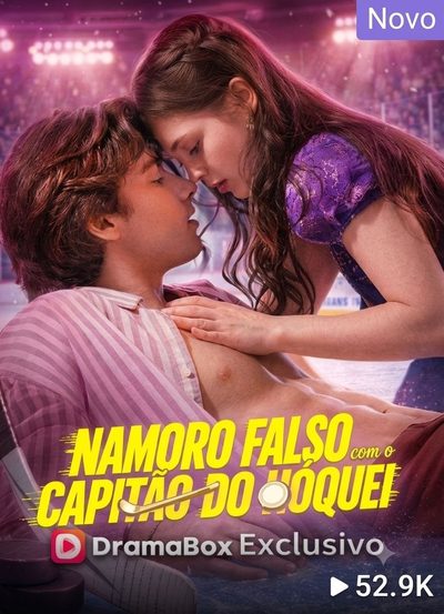 Capa da minissérie Namoro Falso com o Capitão de Hóquei
