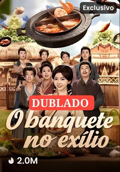 Capa da minissérie O Banquete no Exílio (dublado em Português)