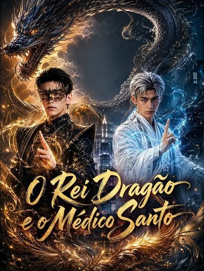 Capa da minissérie O Rei Dragão e o Médico Santo -