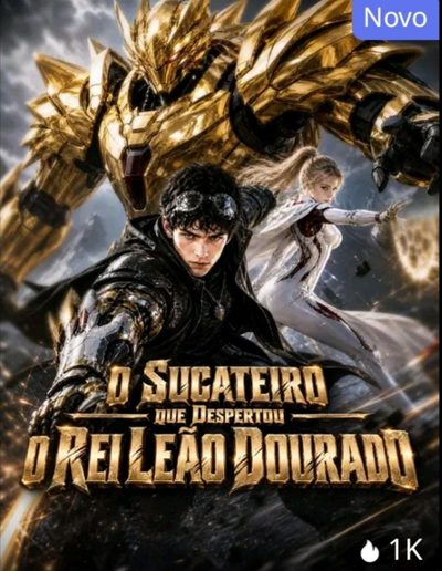 Capa da minissérie O Sucateiro que Despertou o Rei Leão Dourado