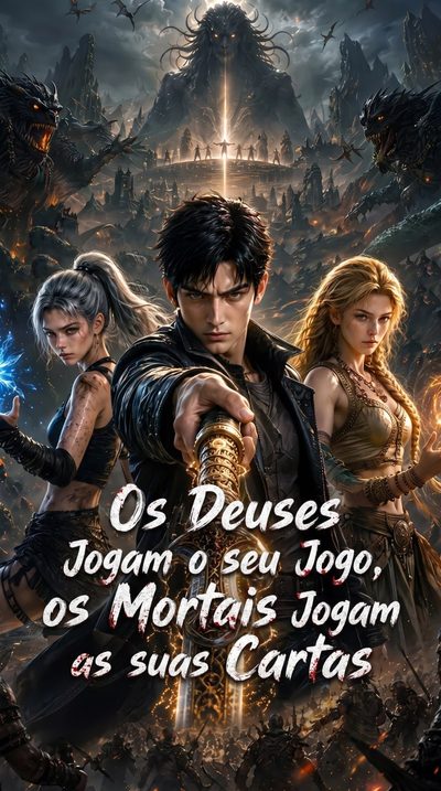 Capa da minissérie Os Deuses Jogam o seu Jogo, os Mortais Jogam as suas Cartas