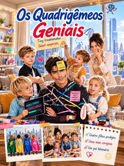 Capa da minissérie Os Quadrigêmeos Geniais