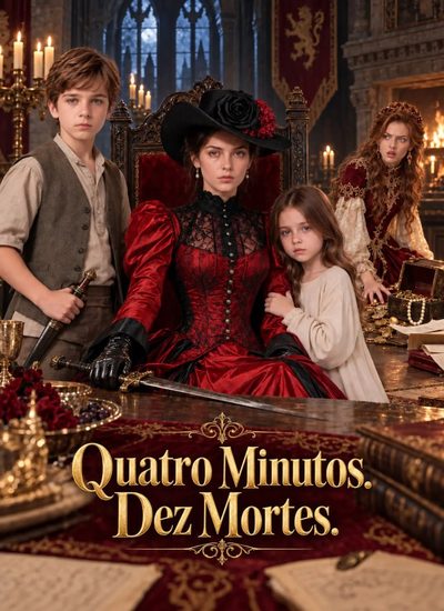 Capa da minissérie Quatro Minutos. Dez Mortes.