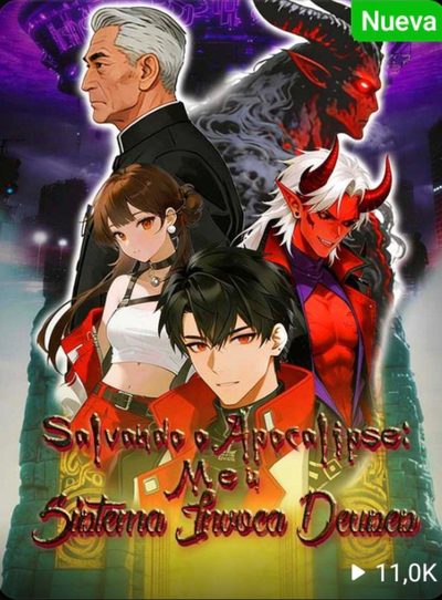 Capa da minissérie Salvando o Apocalipse: Meu Sistema Invoca Deuses