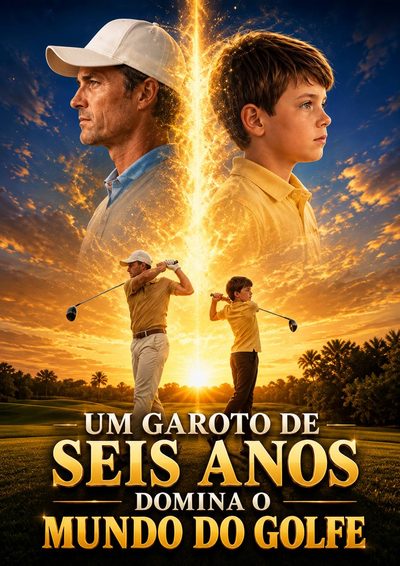 Capa da minissérie Um Garoto de Seis Anos Domina o Mundo do Golfe