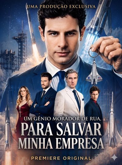Capa da minissérie Um Gênio Morador de Rua para Salvar Minha Empresa