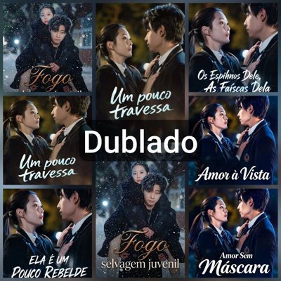 Capa da minissérie UM POUCO TRAVESSA ELA É UM POUCO REBELDE OS ESPINHOS DELE, AS FAÍSCAS DELA AMOR À VISTA AMOR SEM MÁSCARA Love Unmasked