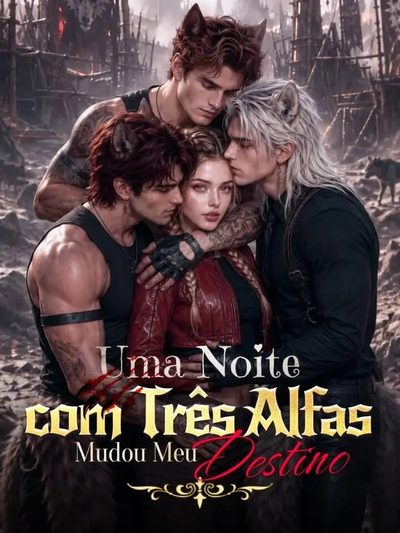Capa da minissérie Uma Noite com Tres Alfas Mudou Meu Destino