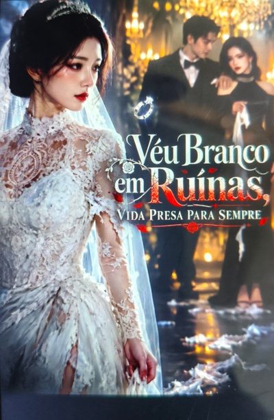 Capa da minissérie Véu Branco em Ruínas,vida Presa para Sempre
