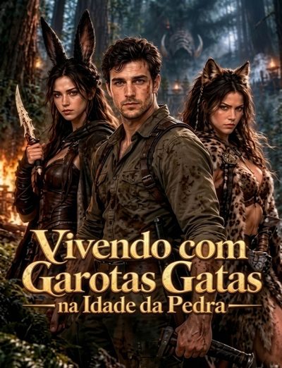 Capa da minissérie Vivendo com Garotas Gatas na Idade da Pedra