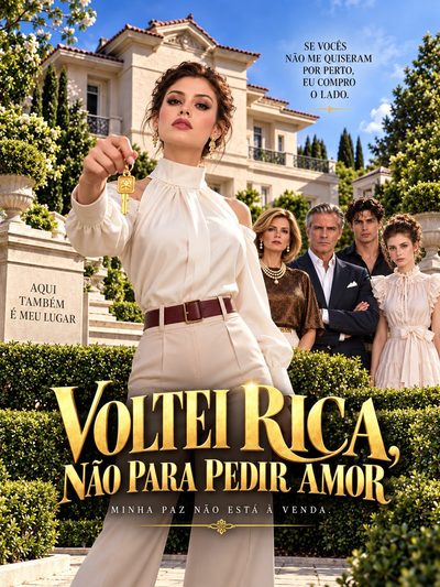 Capa da minissérie Voltei Rica, para Não Pedir Amor
